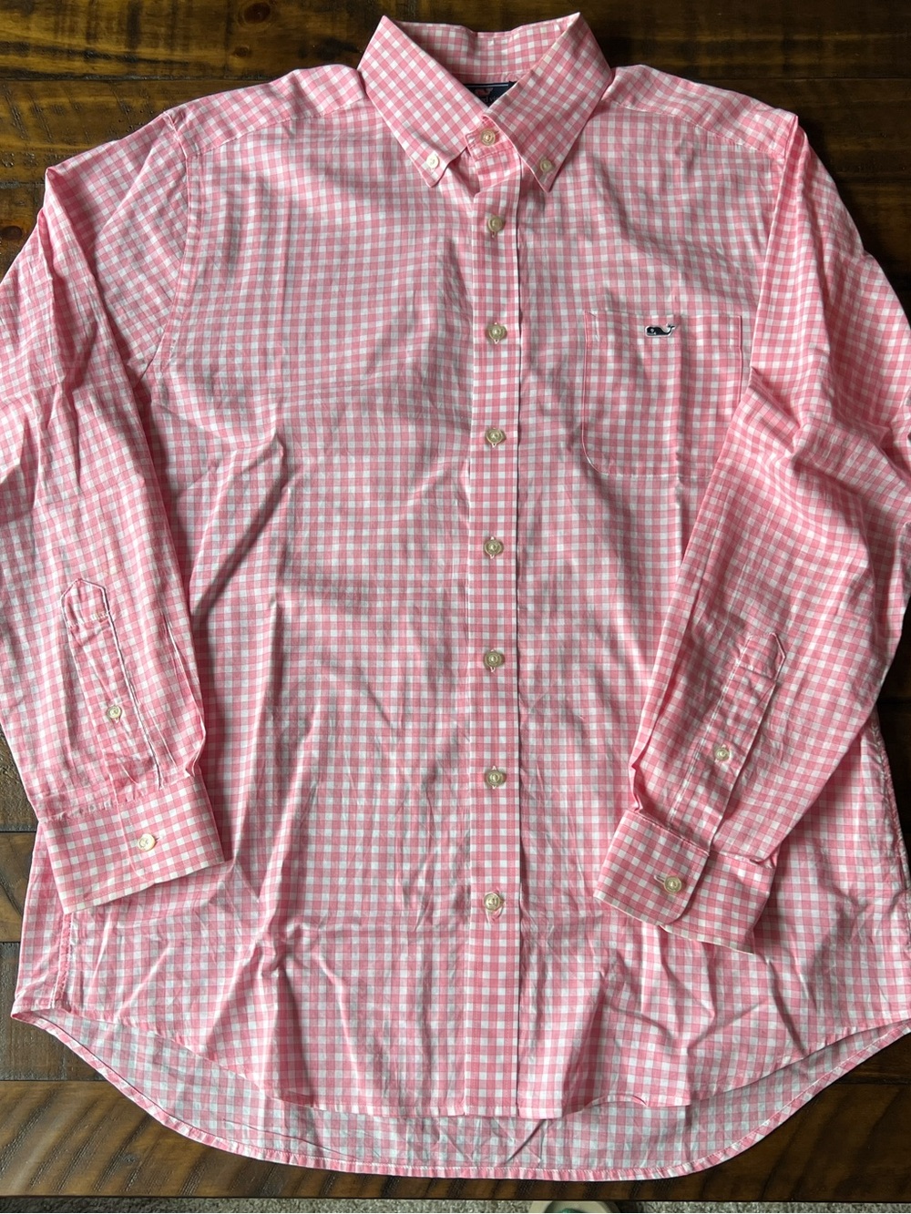 Vineyard Vines Pink Gingham Button-Down Shirt
